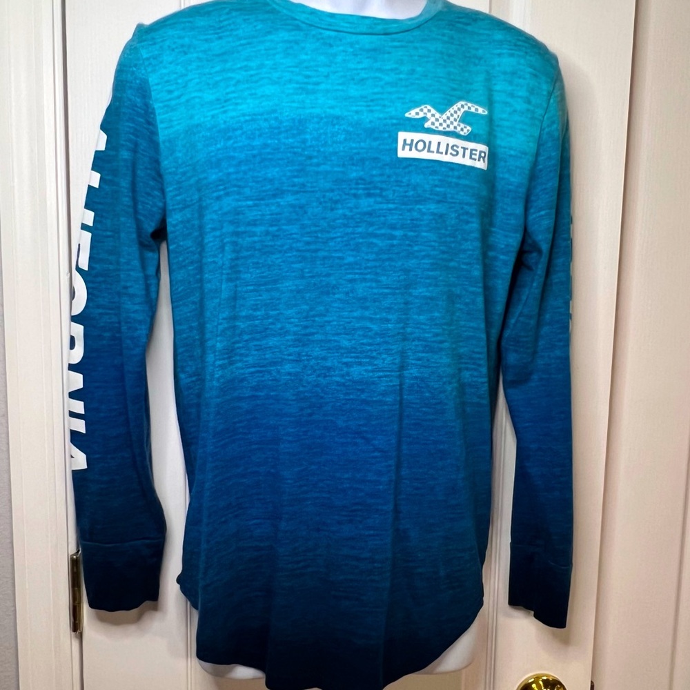 Hollister Blue Gradient Long Sleeve Tee